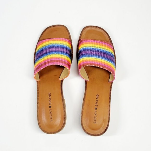 LUCKY BRAND frijana sandals multi colors Sz 8.5 - Picture 4 of 9